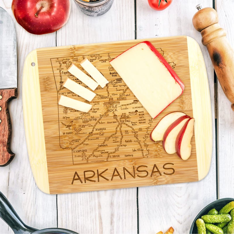 Totally Bamboo A Slice of Life Arkansas State Serving and Cutting Board, 11" x 8.75" - Image 2